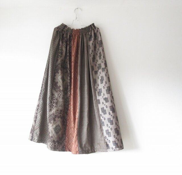 ☆大島紬着物ロングスカート☆パッチワーク♪ | iichi 日々の