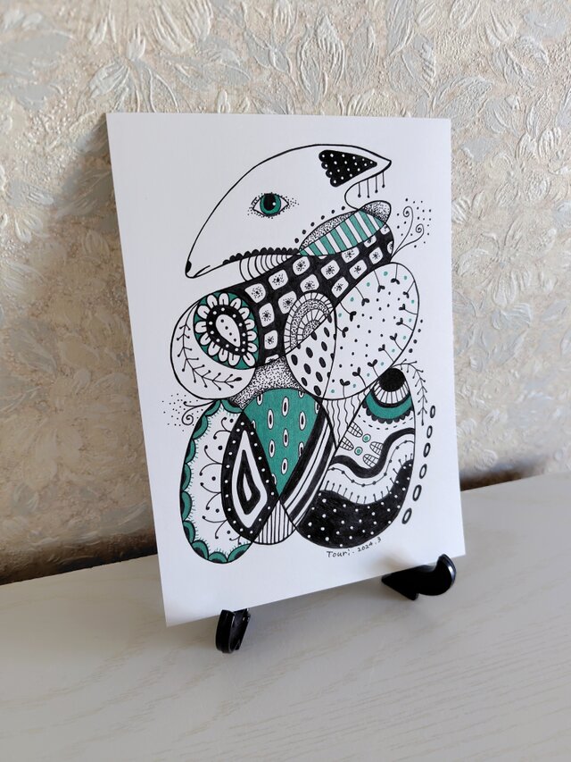 ふぅ神様のご飯「絵画」原画２L判サイズ 実り／2Lサイズ ペン画 原画 | iichi 日々の暮らしを心地よく
