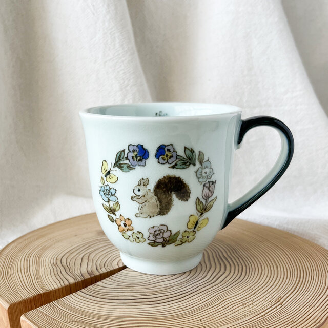 チコロット❤️すべて手描き❤️染付け❤️ぽってりマグ❤️重さがある❤️マグ❤️mug