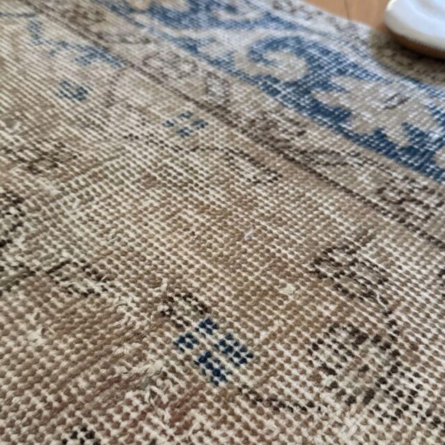 カフェラテ✳︎95×179 ベージュ ピンク グレージュ トルコヴィンテージラグ 57×106 淡いミルクティー 神秘的ブルー トルコヴィンテージラグ