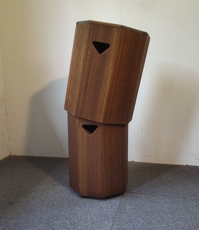 入れ子スツール（スタッキングスツール）ダークブラウン色