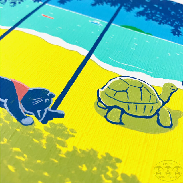 原画】美しい海と亀の島【ジャンとピエールの世界旅行】 | iichi 日々