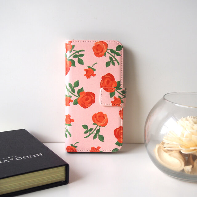＜iPhone＞手帳型スマホケース【 薔薇 - Rose - 】