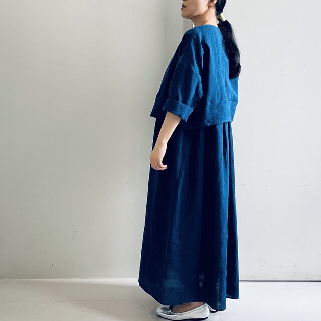 リネンワンピースセットアップ(デニムブルー) | iichi 日々の暮らしを