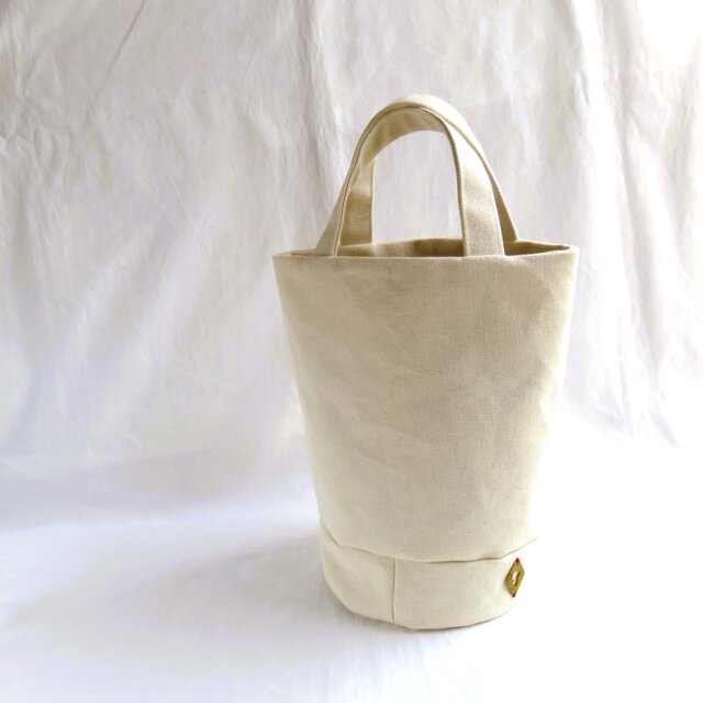 倉敷帆布のバケツバッグ　  きばた