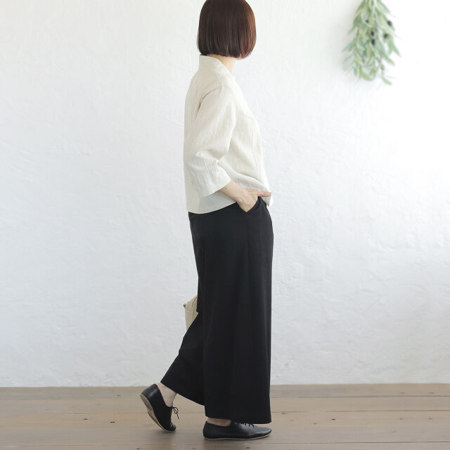 凛とした大人の装いに 桐七炊きコットンリネン はおりジャケット