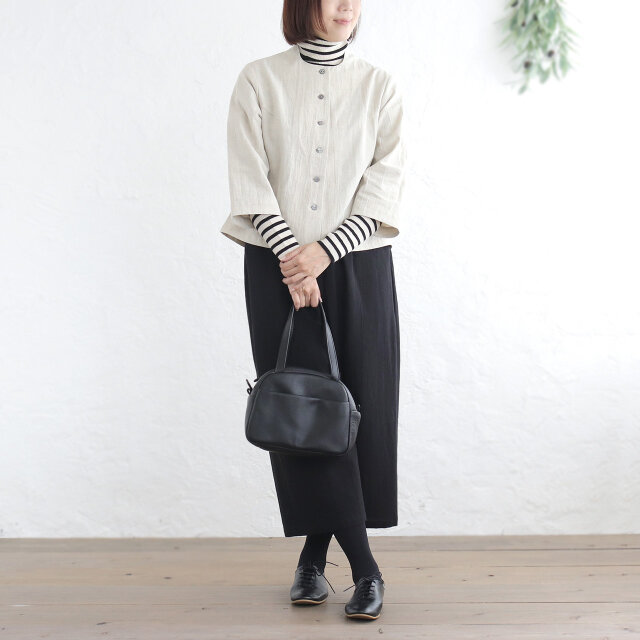 凛とした大人の装いに 桐七炊きコットンリネン はおりジャケット（生成