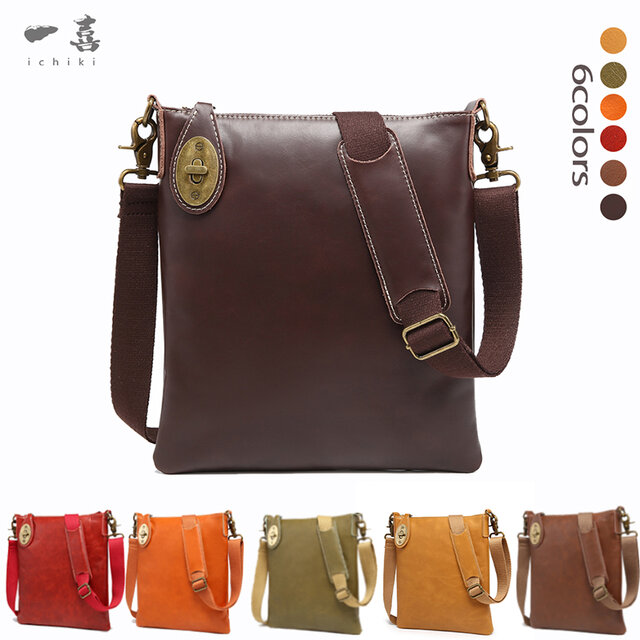 高級感溢れる 本革 ショルダーバッグ レディース メンズ兼用 コンパクト 軽量 実用的 ダークブラウン Y35