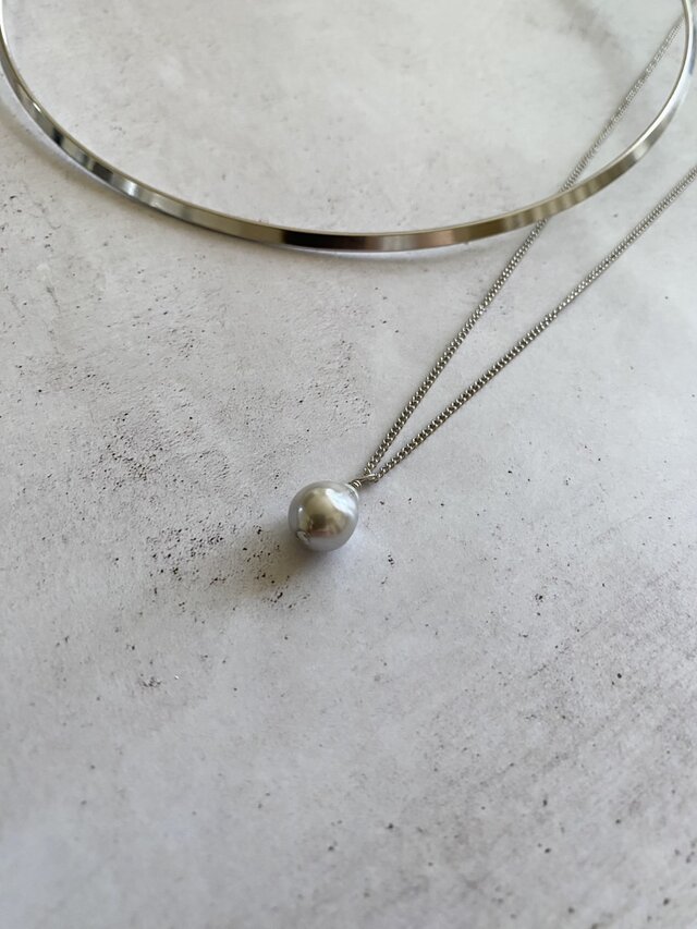 Simple Metal Necklaces　ステンレスチョーカーレイヤードネックレス　2本Set