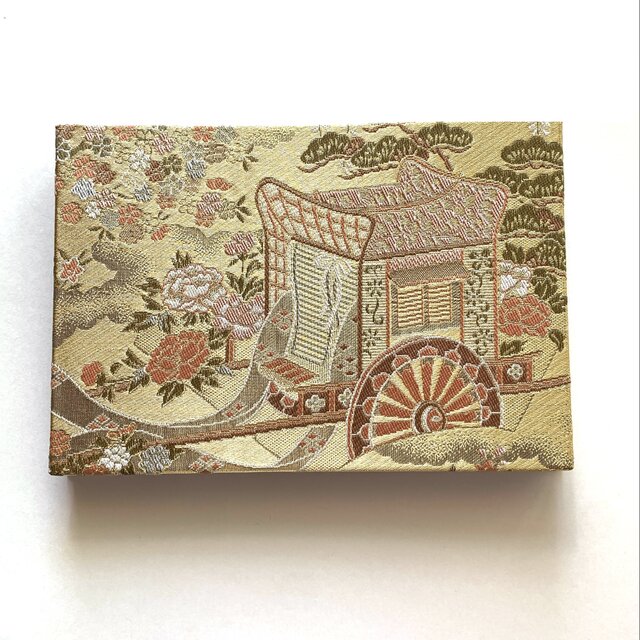錦御所車』 金襴織物御朱印帳 B5見開き御朱印帳 見開き御朱印帳 平安