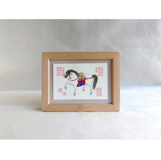 ぱんにゃ 絵馬 飛騨絵馬 はがきサイズ 赤紫色 | iichi 日々の暮らしを心地よくする