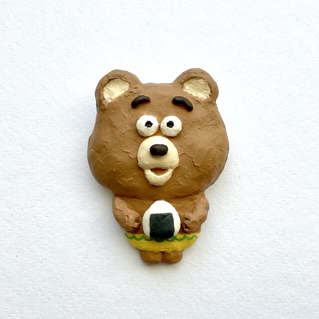 ブローチ　くま（大好きなおにぎり）②
