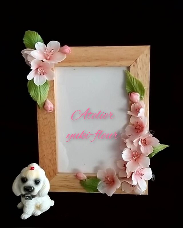 ★粘土の花[桜のフォトフレーム]★