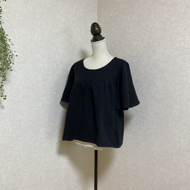 ふわふわコットンWガーゼ ひらひら蝶々みたいなお袖のブラウス