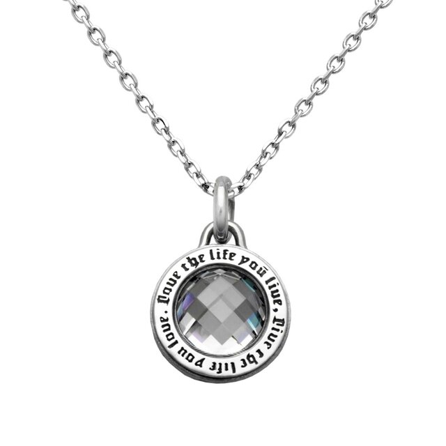 ストーン メンズネックレス/シルバー925/クリア/つけっぱなし/男性へのプレゼント/FC300