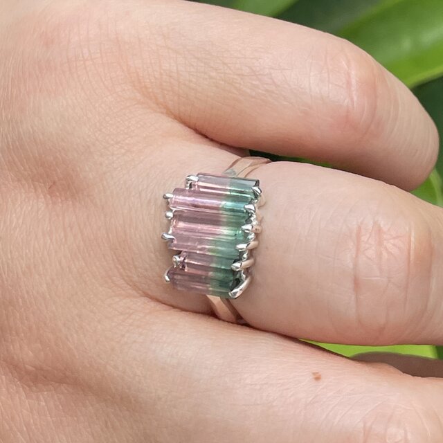 物凄く可愛い色合い♡トリカラートルマリンリング 物凄く可愛い色合い♡トリカラートルマリンリング
