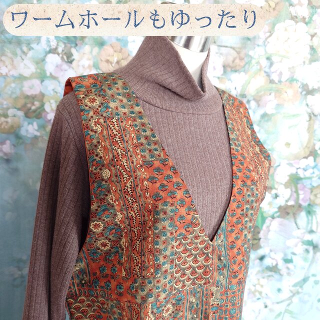 js01 Vネックジャンパースカート 着物リメイク ジャンスカ