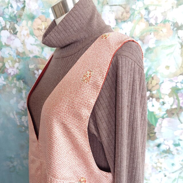 js02 Vネックジャンパースカート 着物リメイク ジャンスカ オール