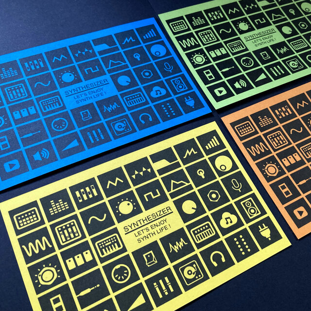 【ポストカード】シンセアイコンポストカード4枚セット　Vivid Tone Set
