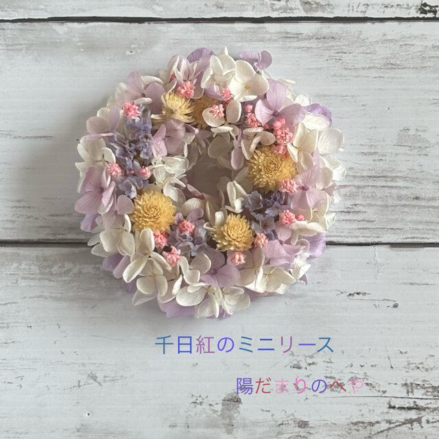 こんもり小さな！千日紅のミニリース