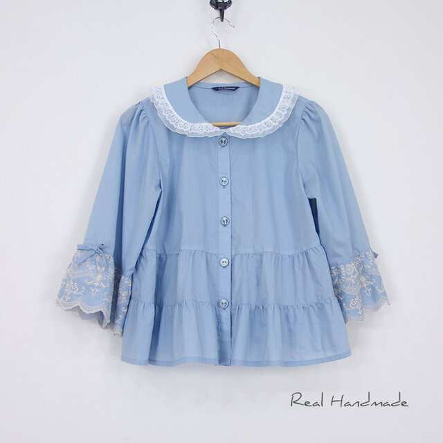 美品Sretsis リアルフェザー装飾デザインブラウス羽トップス