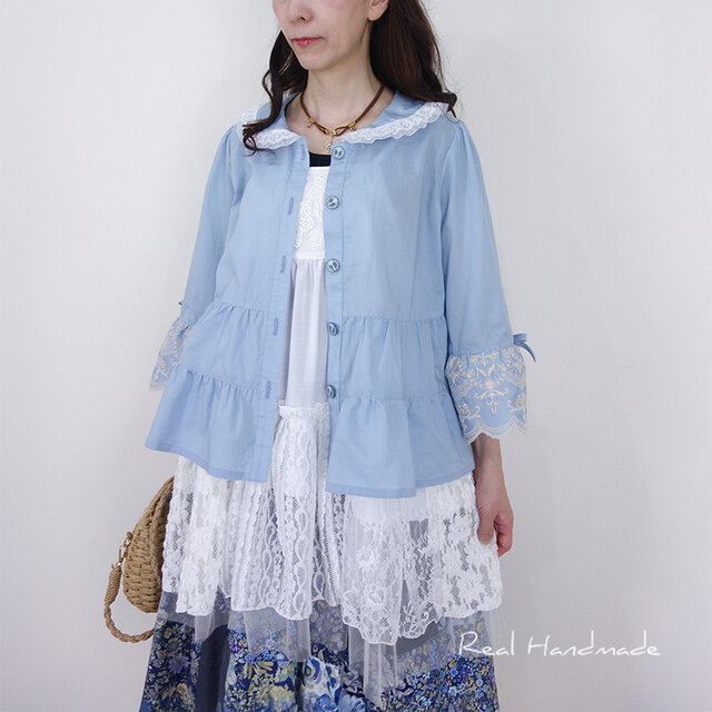 美品Sretsis リアルフェザー装飾デザインブラウス羽トップス