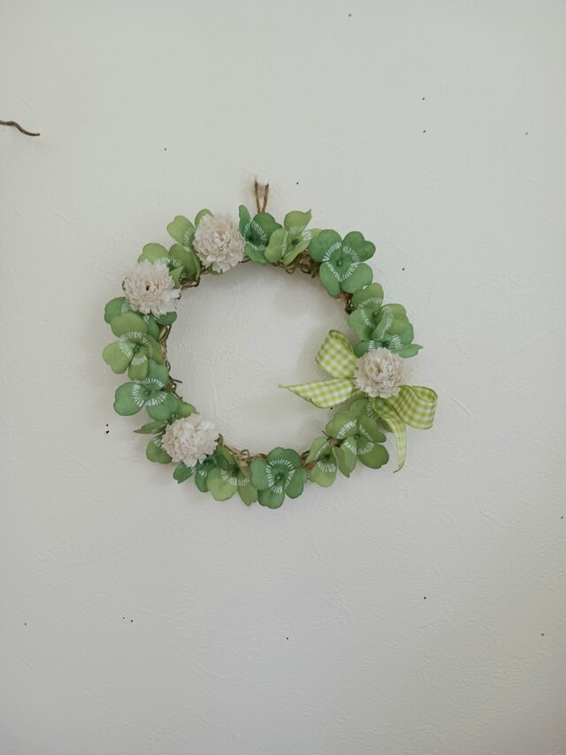 布花　リース　絹 布花 リース 絹