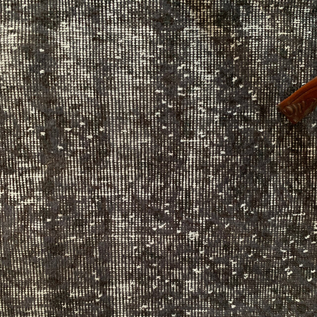 大判 トルコヴィンテージラグ 237×136グレーブラック オーバーダイ