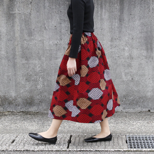 アフリカンプリント　スカート アフリカンプリントラップスカート｜『梟』通販 エスニック