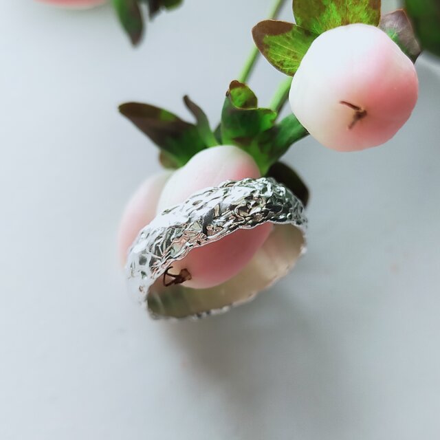 ［SV925］Yura ~ユラ~ ―歪みや揺らぎの中に宿る美しさ―  シルバー　ユニセックス　メンズ　レース　クリア　