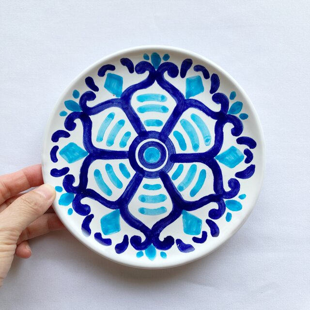 丸皿 16cm マヨリカ焼き リゾート気分 イタリア陶器 PIA021 | iichi