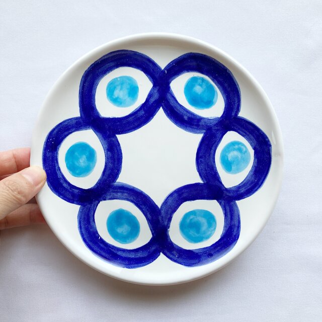 丸皿 16cm マヨリカ焼き リゾート気分 イタリア陶器 PIA021 | iichi