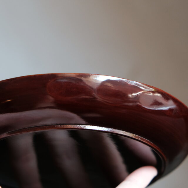 芍薬と菖蒲◇漆芸蒔絵中皿 古漆器 骨董/antiques 古民家 古道具 時代物