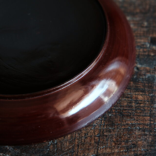 芍薬と菖蒲◇時代物 漆芸蒔絵中皿 古漆器 骨董/antiques 古民家 古道具