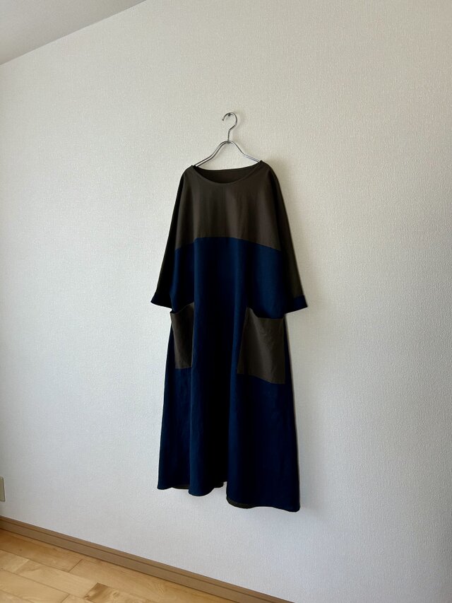 CARVEN ☆ ワンピース ネイビー リネンライクティアードワンピース(ネイビー) - seventen
