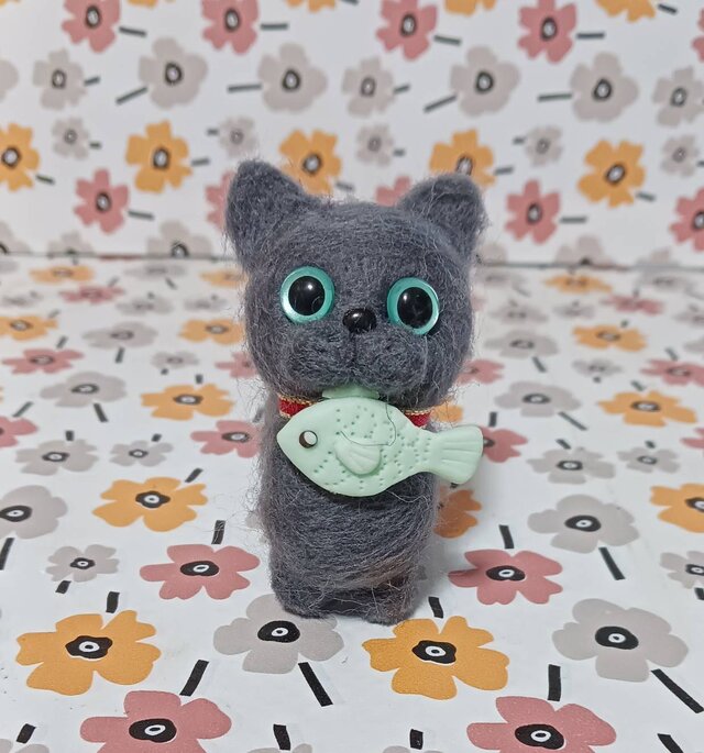 羊毛フェルト /ロシアンブルー ◇羊毛フェルト◇ロシアンブルー 猫