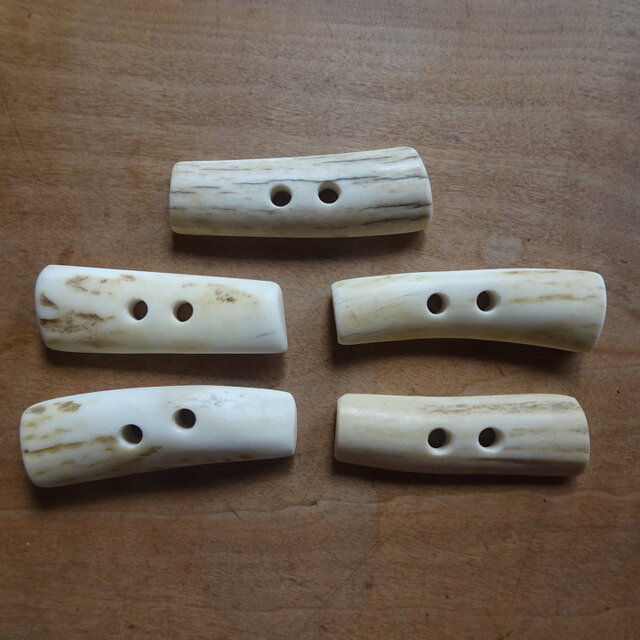 鹿角トグル釦5個セットA