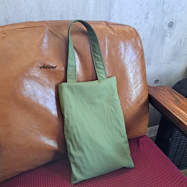 sale】【トートバッグ】モスグリーン×ブラックフラワーレース【0861
