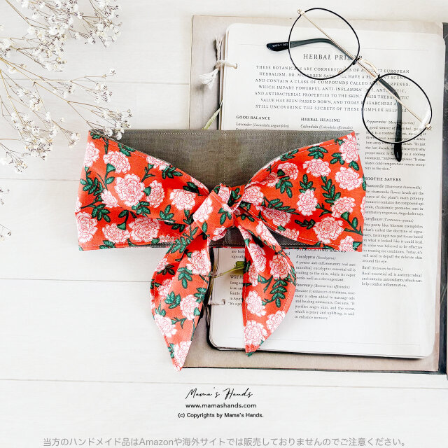 《レトロ 可愛い オレンジ 花柄》ビンテージ スタイル 綿 夏 保冷剤 冬 カイロ ネッククーラー スカーフ