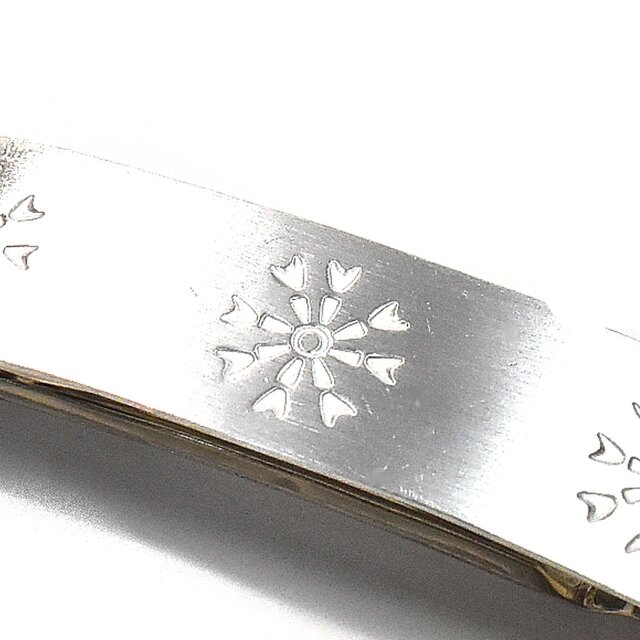 花模様 シルバーバレッタ Mサイズ リニューアル | iichi 日々の