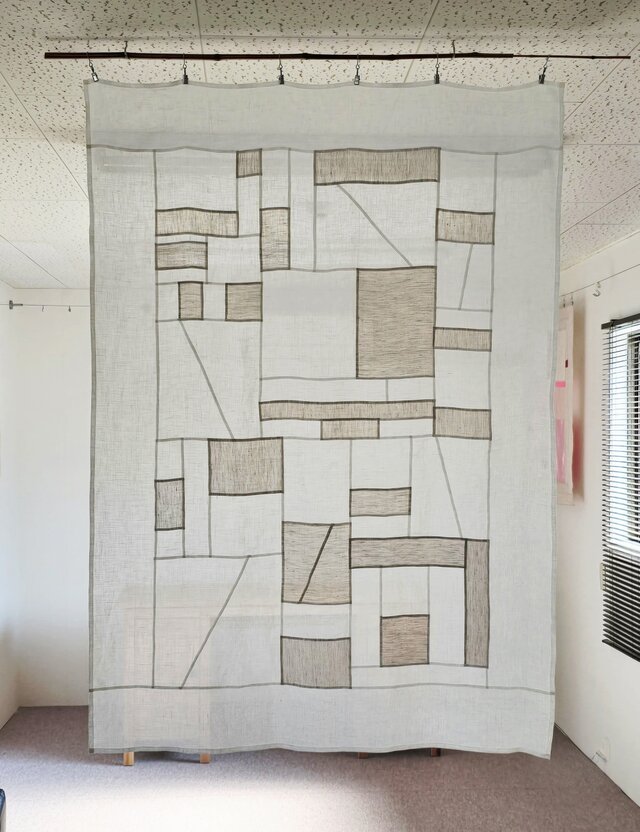 大きめタペストリーリネン　白　生なり《受注制作》　