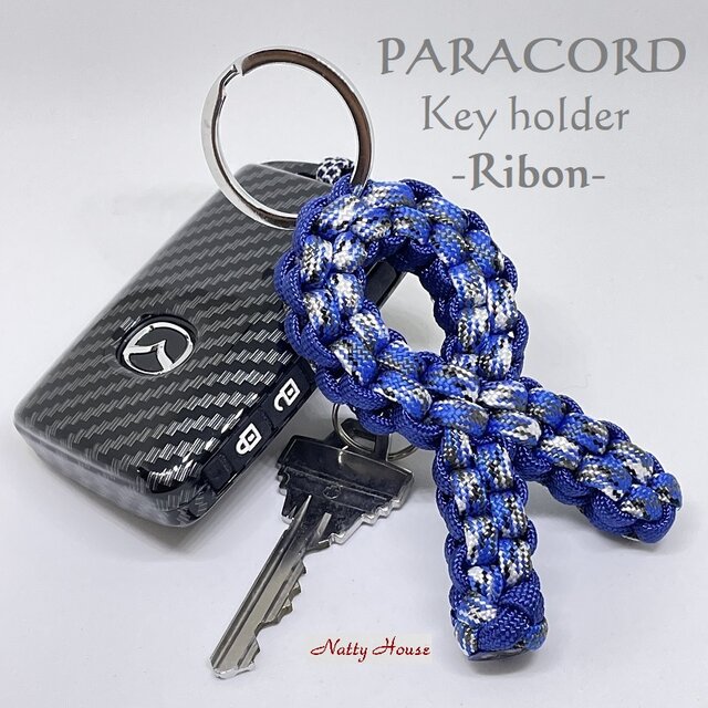 ボックスノット リボン キーホルダー キーチャーム PARACORD パラ