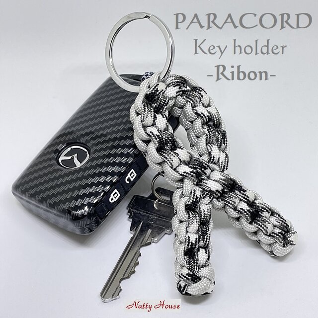 ボックスノット リボン キーホルダー キーチャーム PARACORD パラ