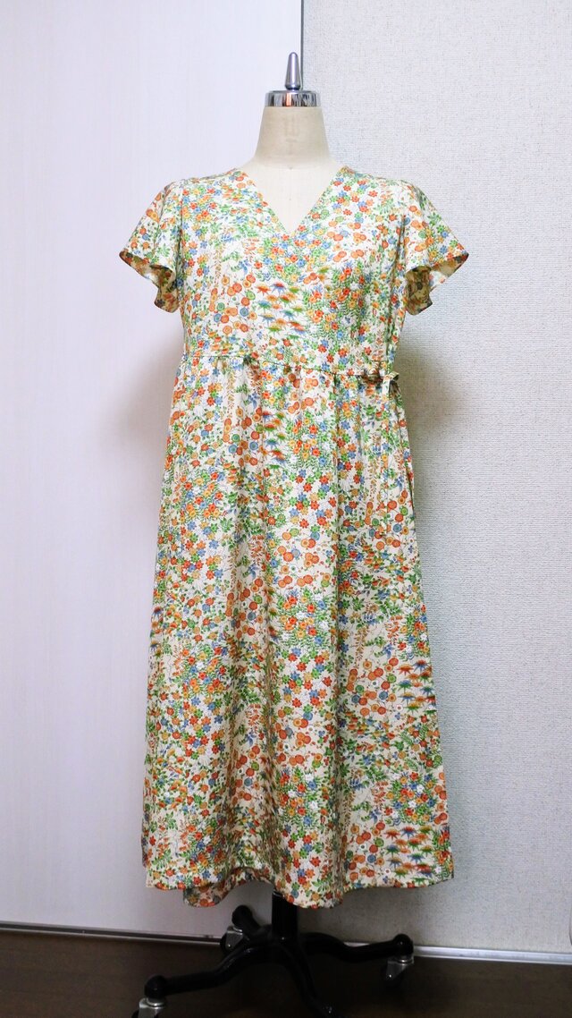 着物リメイク カシュクールワンピース | iichi 日々の暮らしを心地よく