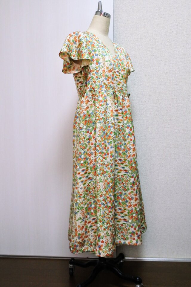 着物リメイク カシュクールワンピース | iichi 日々の暮らしを心地よく