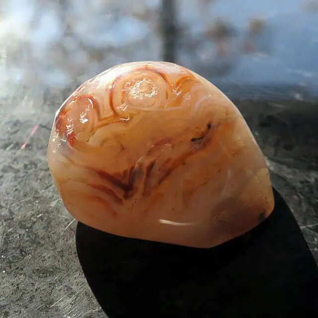 アゲート 【水入り】 めのう 太古の水 エンハイドロ 44×34mm