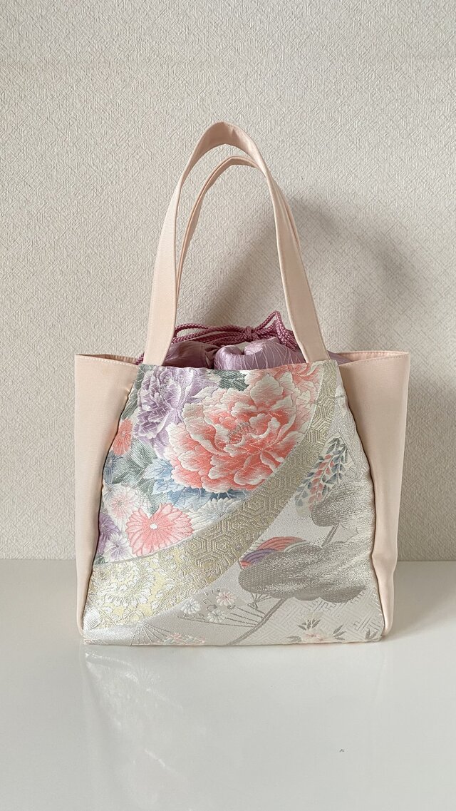 　帯バッグ〜あおり巾着トートバッグ〜　
