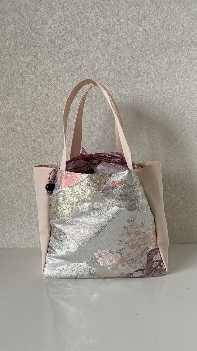 帯リメイク巾着トートバッグ｜和モダンデザイン | iichi 日々の暮らし