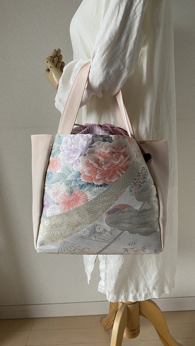 帯リメイク巾着トートバッグ｜和モダンデザイン | iichi 日々の暮らし