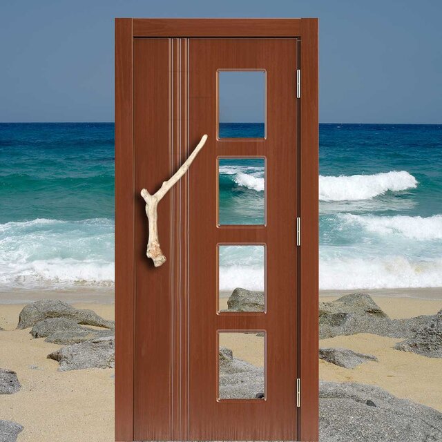 ✿個性ある✿ 流木ドア取っ手・流木ドアノブ・流木ドアハンドル・ 木製